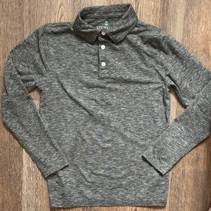 Like new Crewcuts Heathered Charcoal Long Sleeve Polo